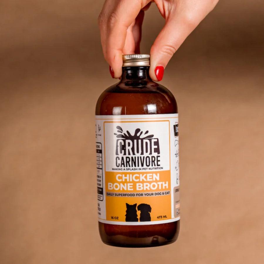 Crude Carnivore Caldo de Huesos de Pollo para perro 475ml