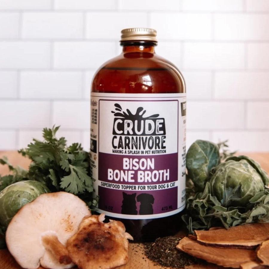 Crude Carnivore Caldo de Huesos de Bisonte para perro 475ml